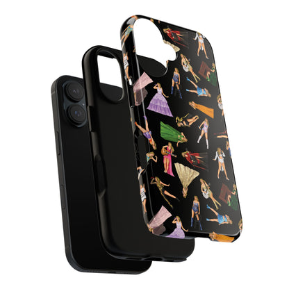 Black Eras Pattern iPhone Tough Phone Case