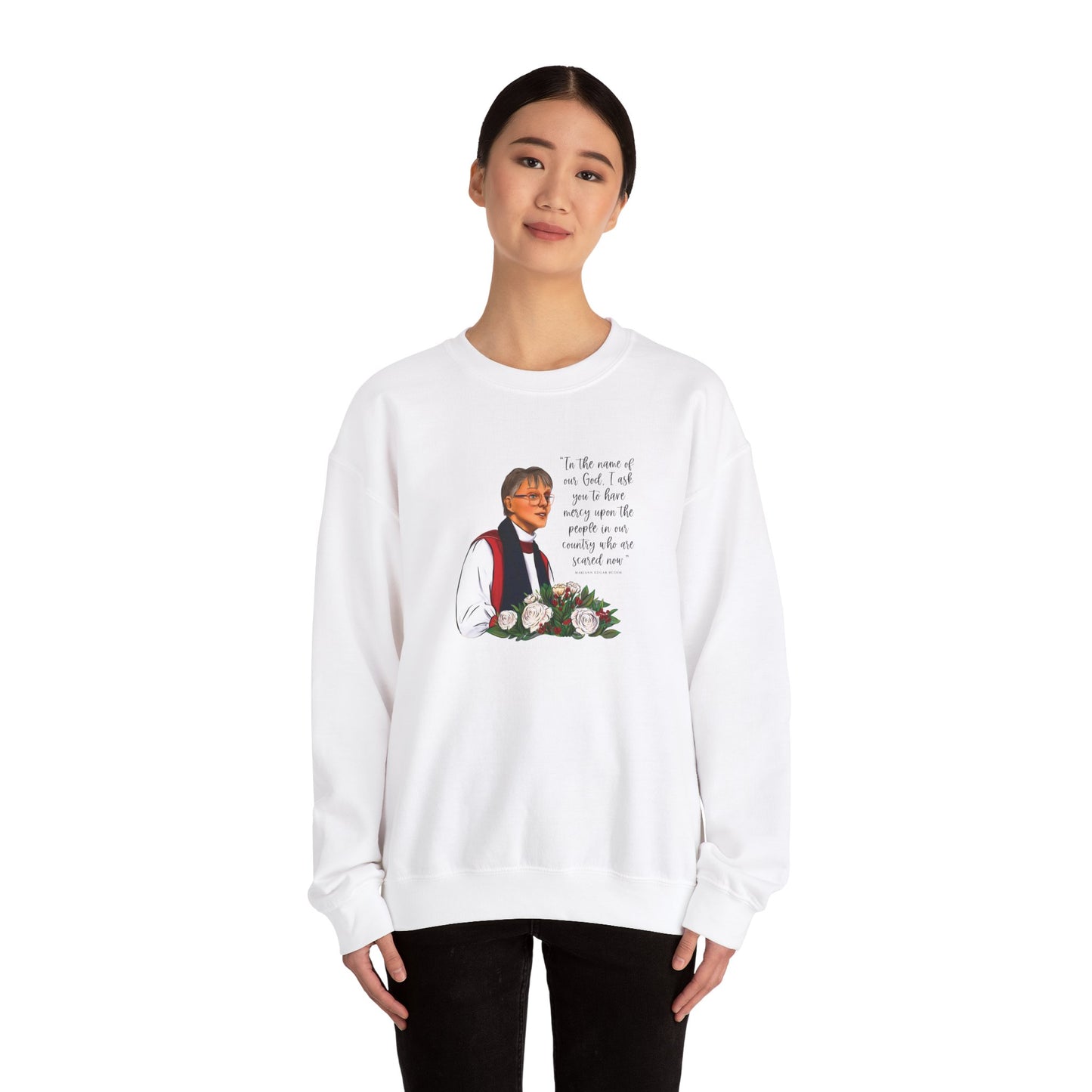 Bishop Budde Drawing UNISEX Heavy Blend™ Crewneck Sweatshirt