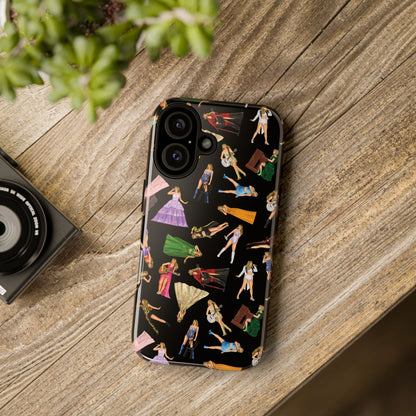 Black Eras Pattern iPhone Tough Phone Case
