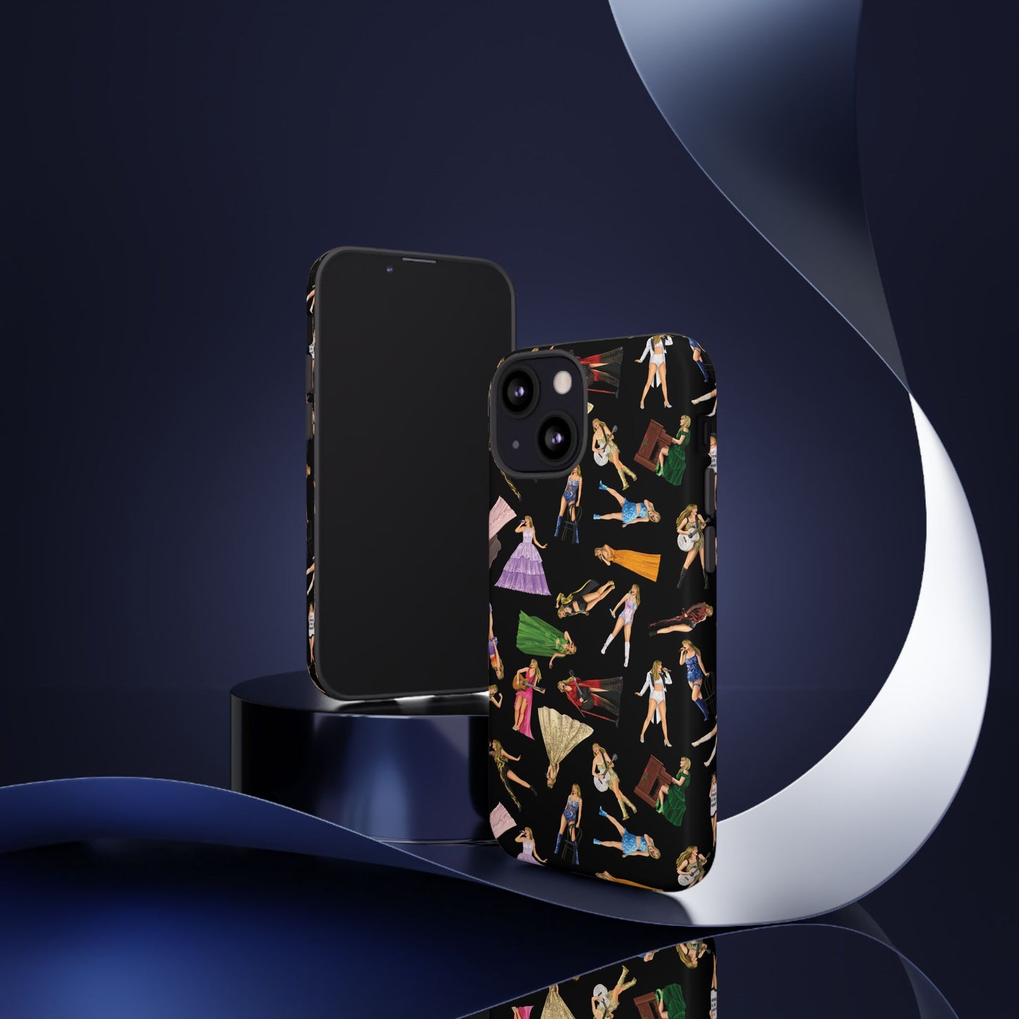 Black Eras Pattern iPhone Tough Phone Case