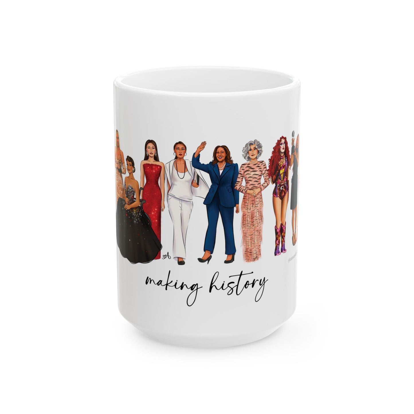 Celebrate Women Making History Drawing Ceramic 11oz 15oz Mug