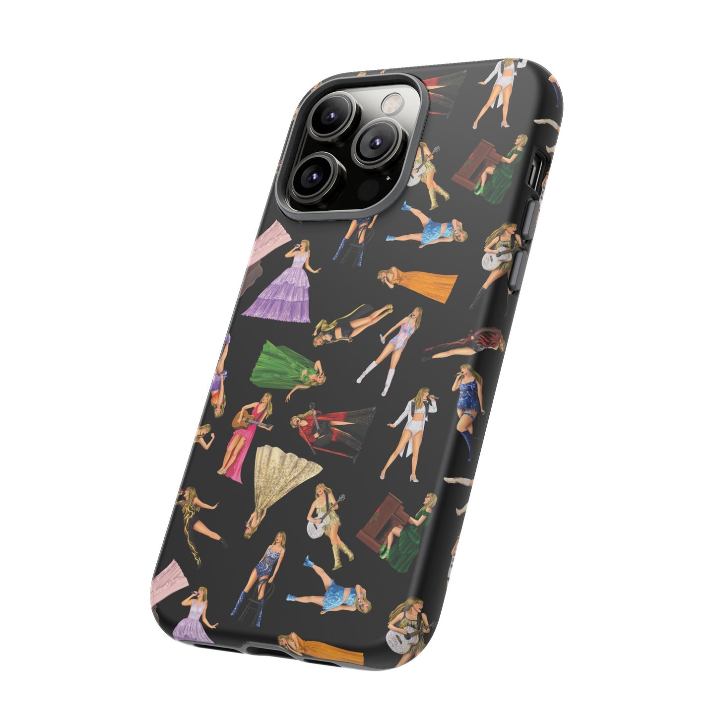 Black Eras Pattern iPhone Tough Phone Case