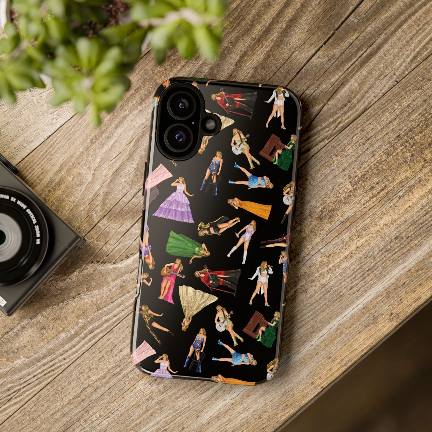 Black Eras Pattern iPhone Tough Phone Case