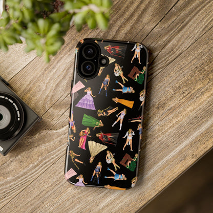 Black Eras Pattern iPhone Tough Phone Case