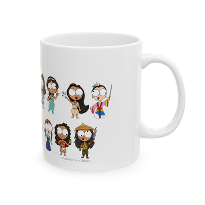 Derpy Princess Lineup Ceramic Mug, (11oz, 15oz)
