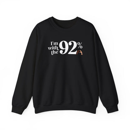 I'm With The 92% Heart Hands UNISEX Heavy Blend™ Crewneck Sweatshirt - 25% Donated to Loveland Foundation