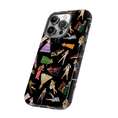 Black Eras Pattern iPhone Tough Phone Case