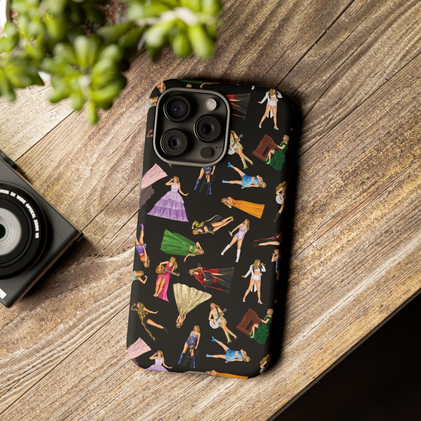 Black Eras Pattern iPhone Tough Phone Case