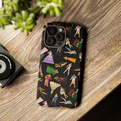 Black Eras Pattern iPhone Tough Phone Case