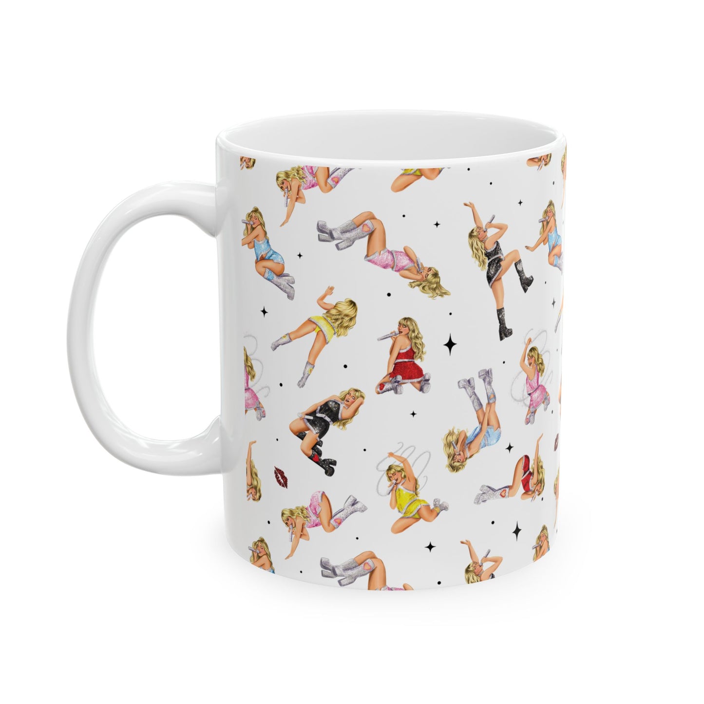 Freaky Positions Drawings Pattern Short Sweet Tour Outfit Drawings Ceramic 11oz 15oz Mug