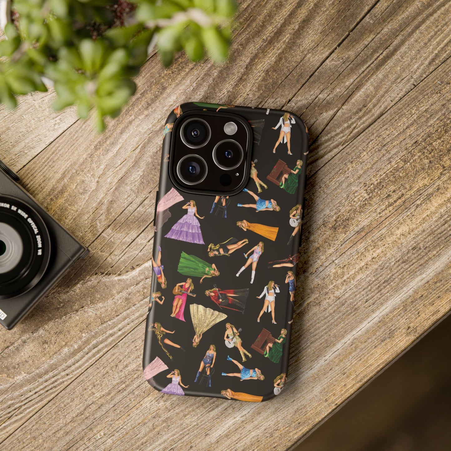 Black Eras Pattern iPhone Tough Phone Case