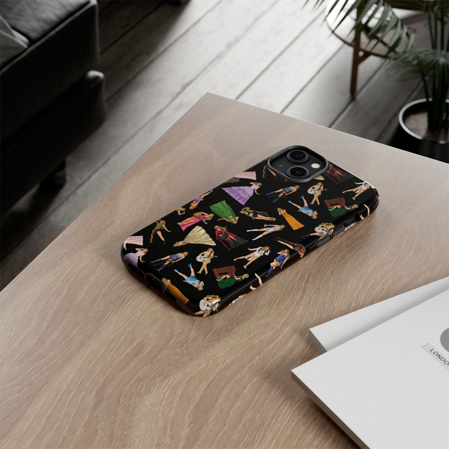 Black Eras Pattern iPhone Tough Phone Case