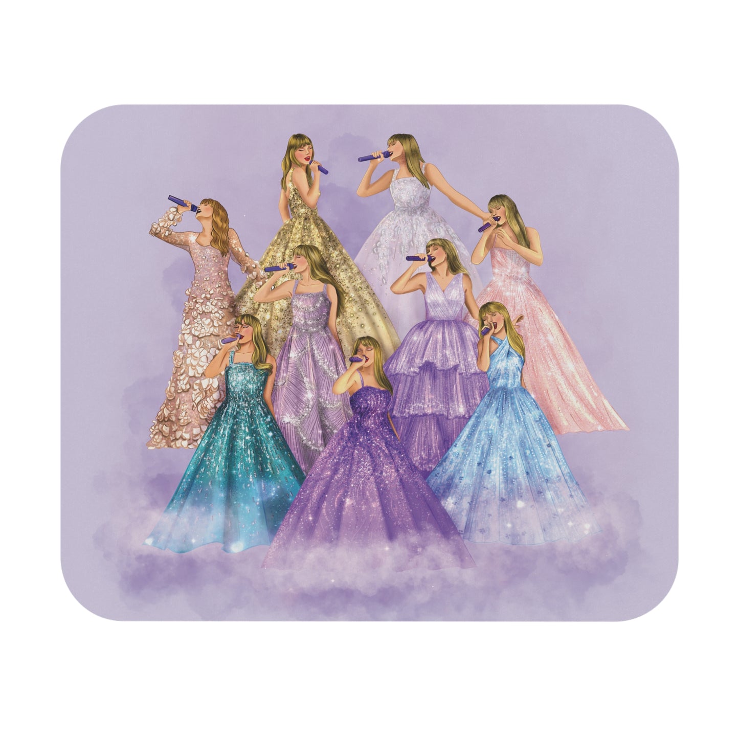 Enchanting Ball Gowns Drawings Mouse Pad