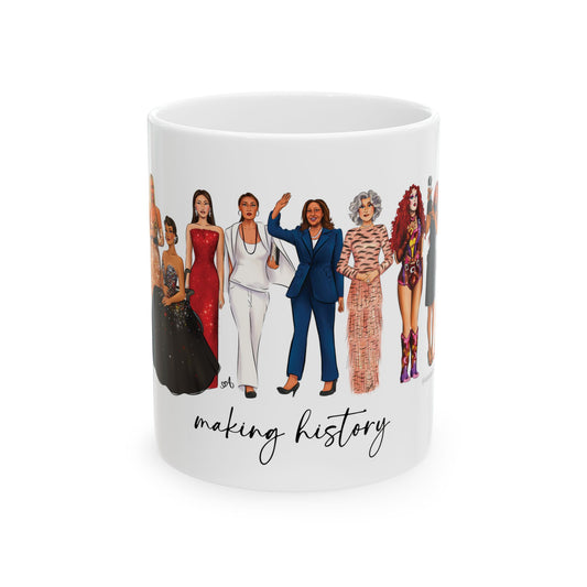 Celebrate Women Making History Drawing Ceramic 11oz 15oz Mug