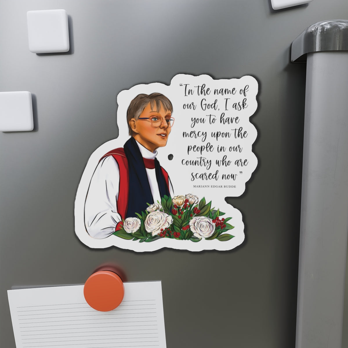 Bishop Budde Drawing Die-Cut Magnet