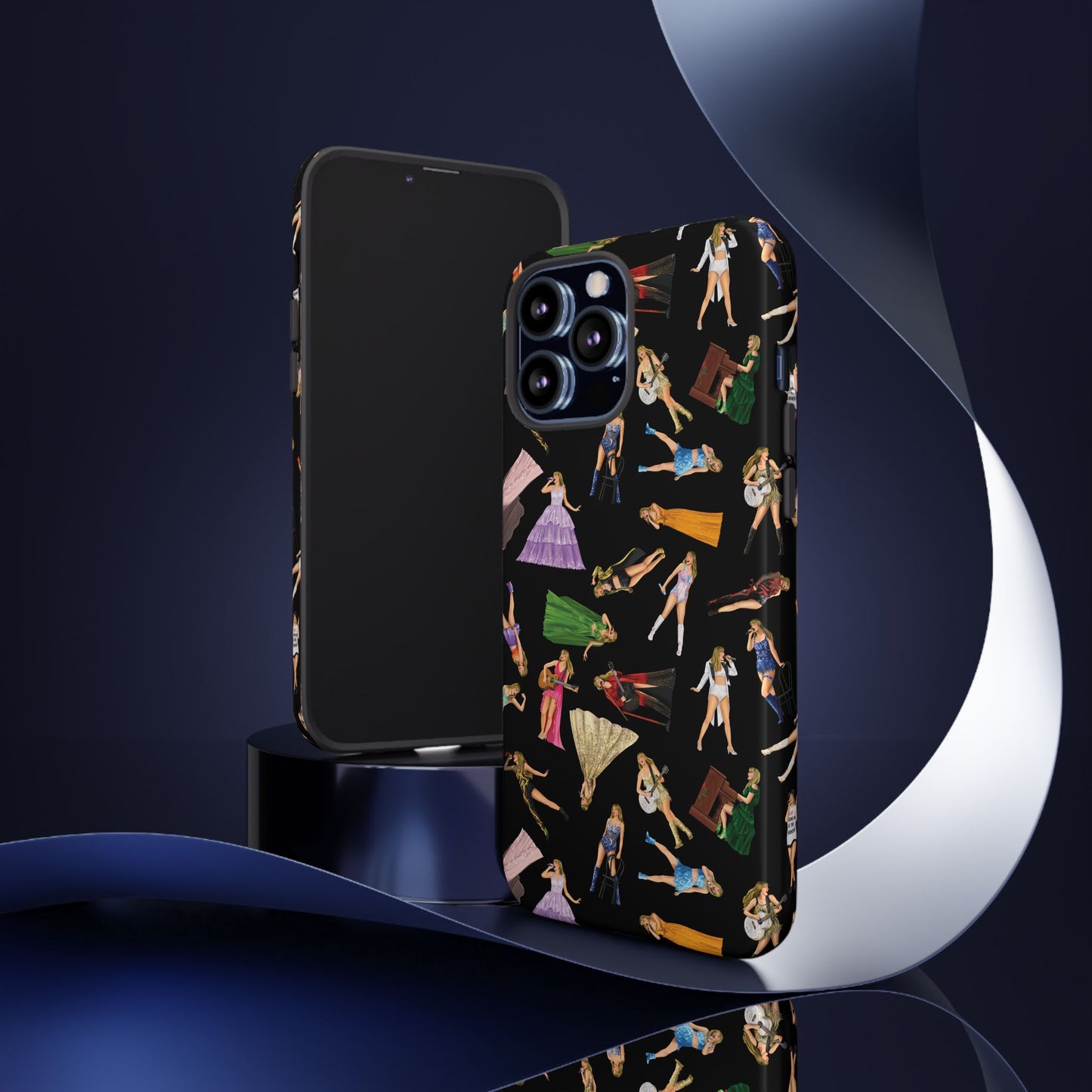 Black Eras Pattern iPhone Tough Phone Case