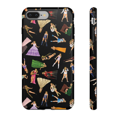 Black Eras Pattern iPhone Tough Phone Case
