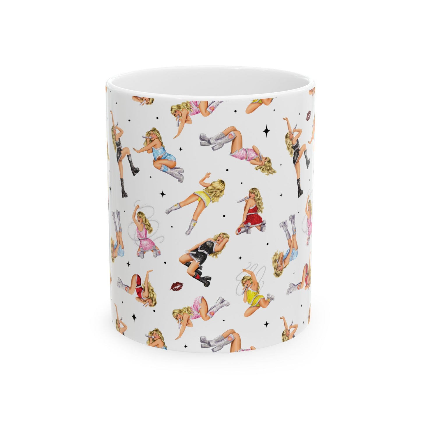 Freaky Positions Drawings Pattern Short Sweet Tour Outfit Drawings Ceramic 11oz 15oz Mug