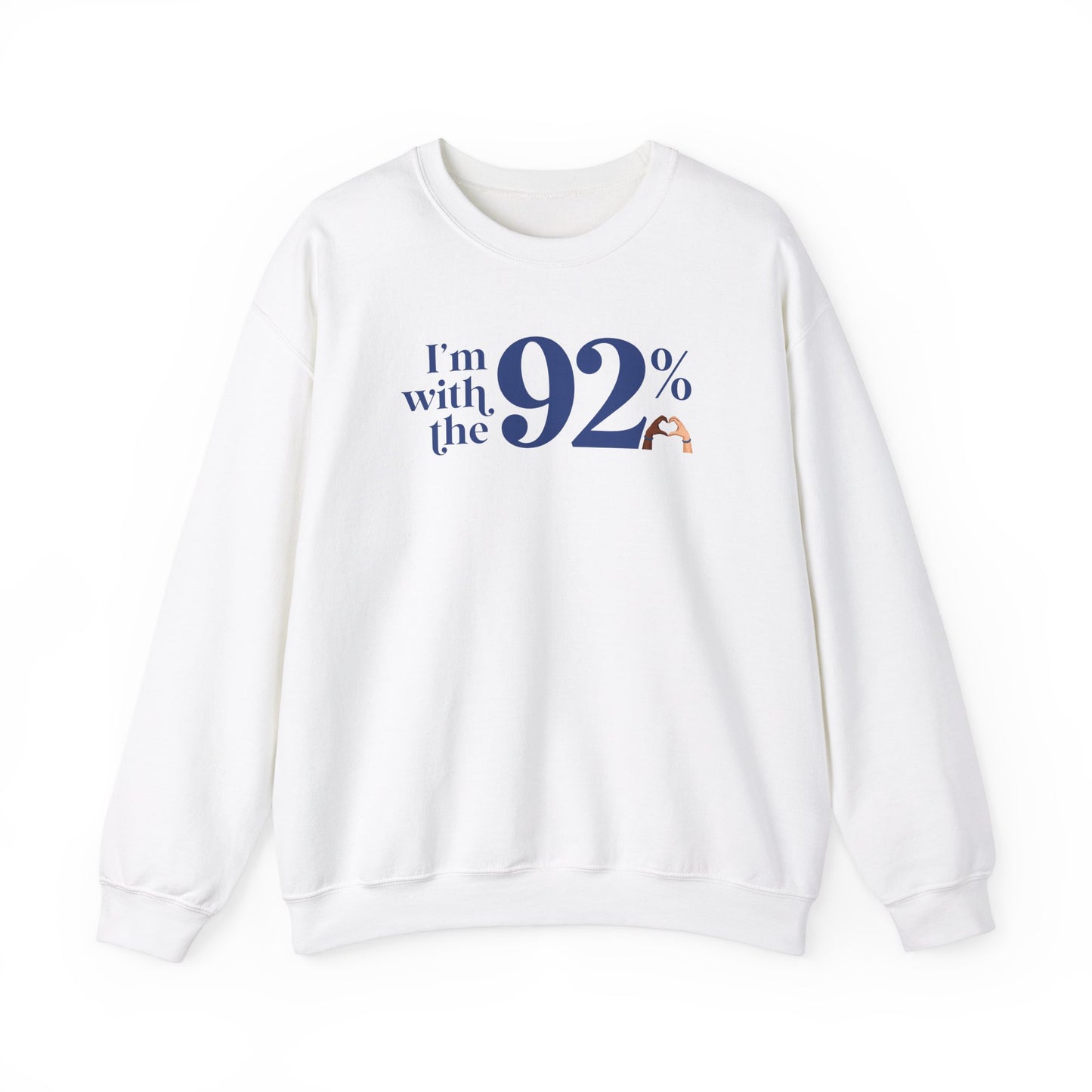 I'm With The 92% Heart Hands UNISEX Heavy Blend™ Crewneck Sweatshirt - 25% Donated to Loveland Foundation