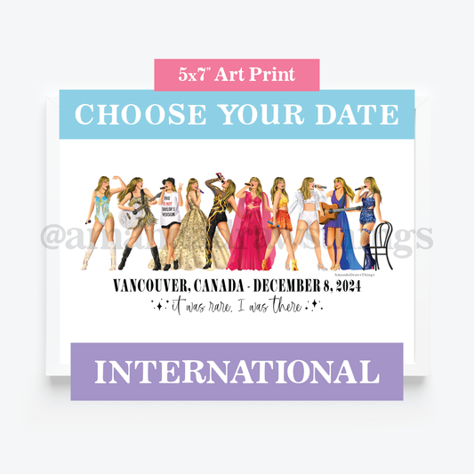 International Dates Tour Lineup Drawings Art Print (5x7")