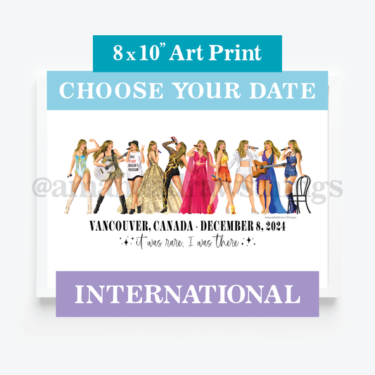8x10" International Dates Tour Lineup Drawings Art Print