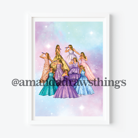 TS Enchanted Gowns Art Print