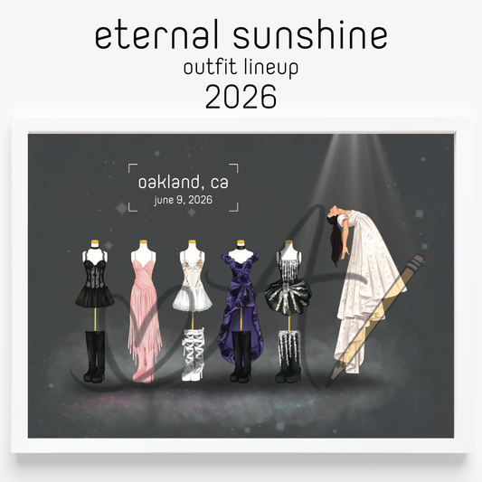 Eternal Sun Pop Star 2026 Tour Outfit Lineup