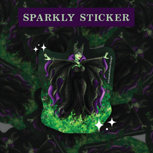 Evil Mistress Sparkly Sticker