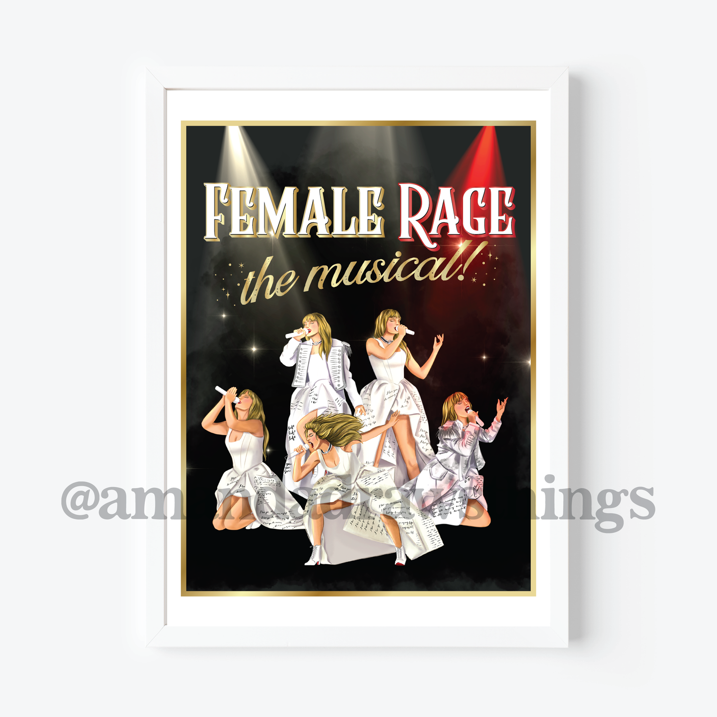 The Musical Female Rage Drawings 5x7" Art Print