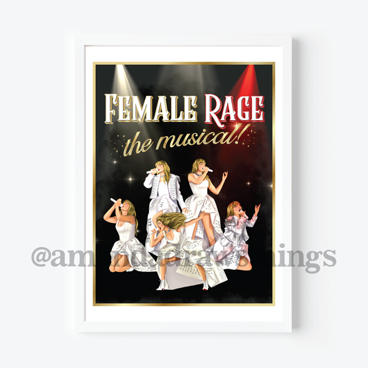 The Musical Female Rage Drawings 5x7" Art Print