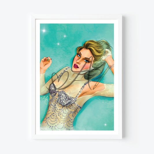 Bathtub Showgirl Art Print