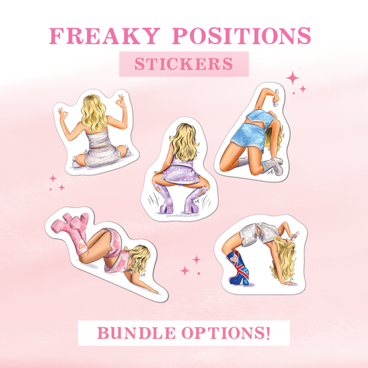 Freaky Positions Sparkly Vinyl Sticker