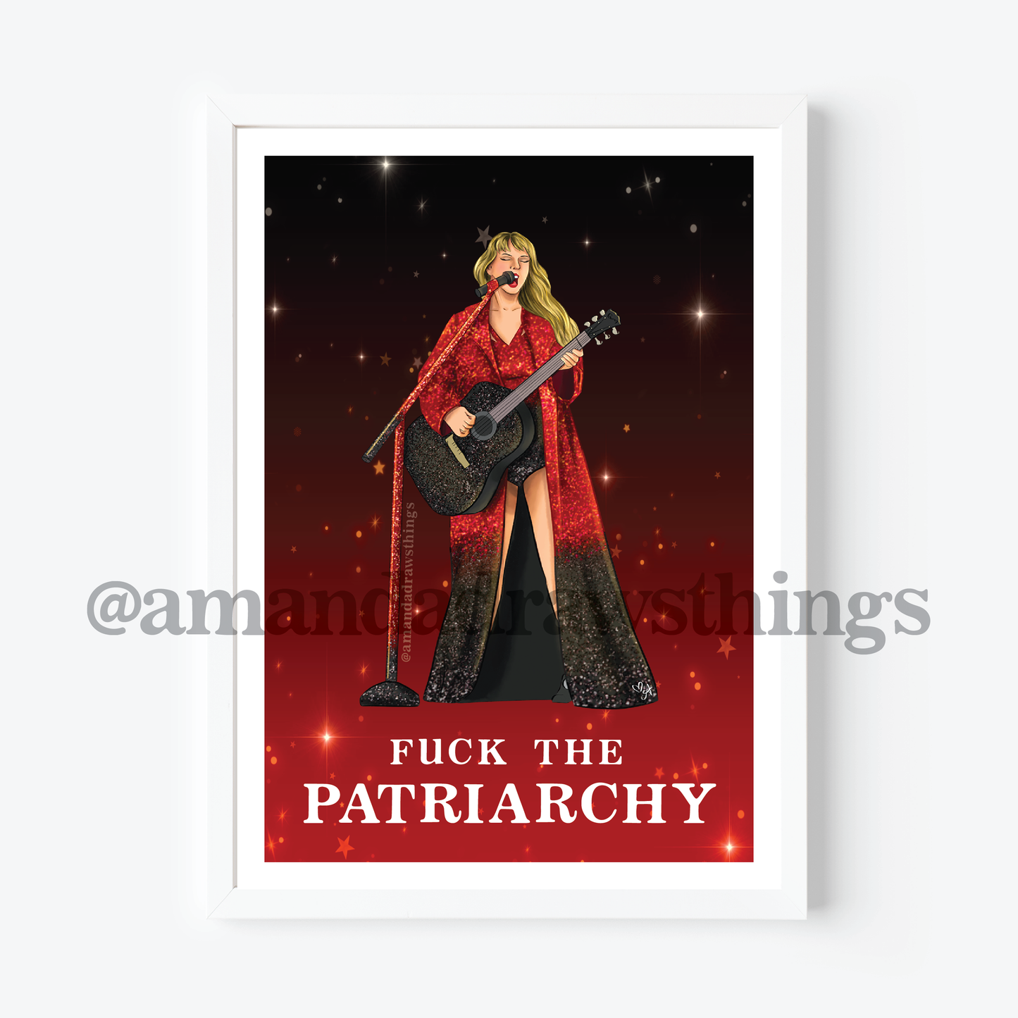 Fuck The Patriarchy ATWTMV Drawing 5x7" Art Print