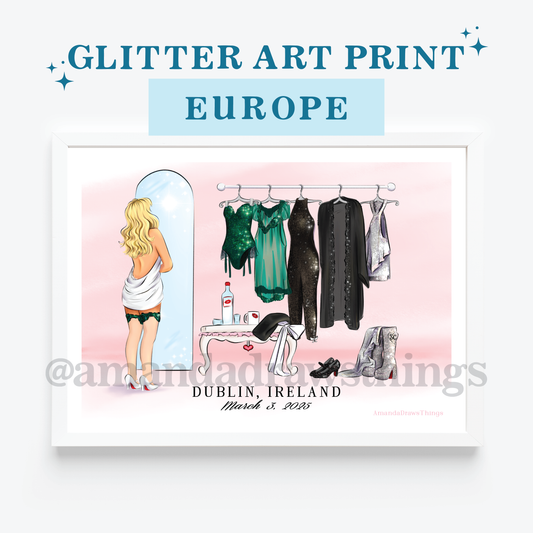✨Glitter✨ Sn'S Europe Dates Dressing Room Custom Outfit Lineup GLITTER Art Print
