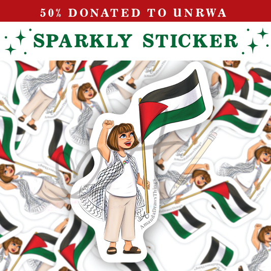 Greta the Great *FUNDRAISER* Sticker - 50% donated to UNRWA