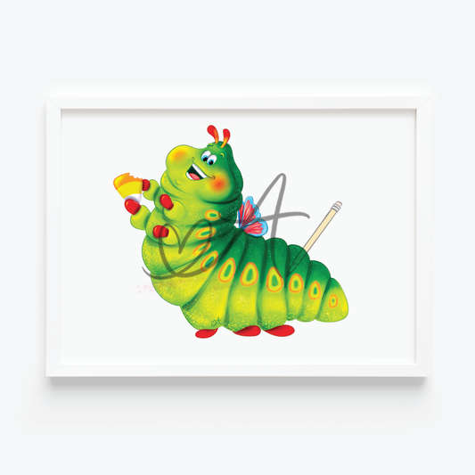 Beautiful Butterfly (w/ Candy Corn!) Art Print