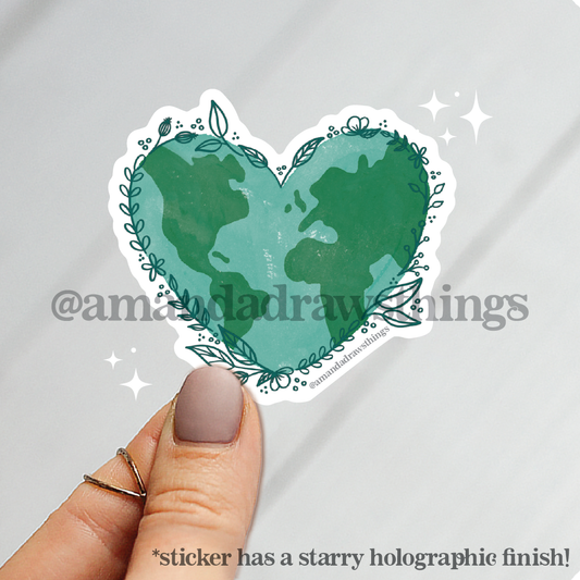 Earth Heart Sticker