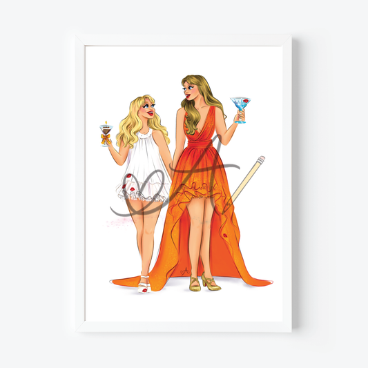 Showgirl Martinis Art Print