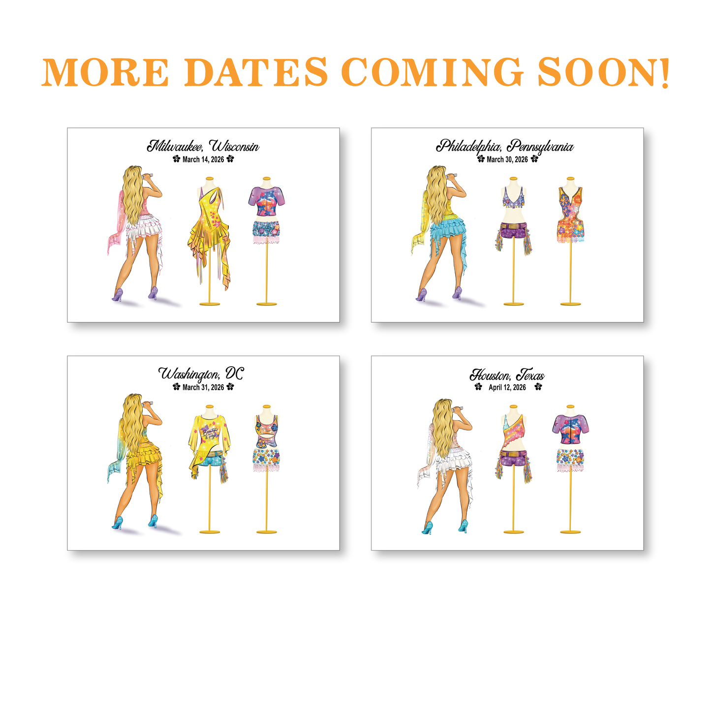 Midnight Summer Pop Star 2026 Tour Outfit Lineups
