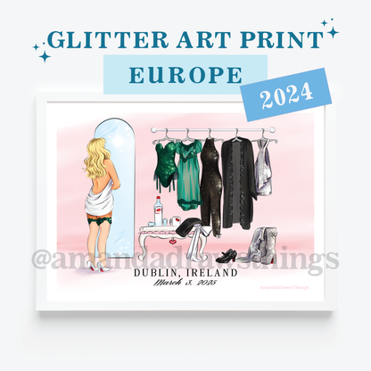 ✨Glitter✨ Sn'S Europe Dates Dressing Room Custom Outfit Lineup GLITTER Art Print
