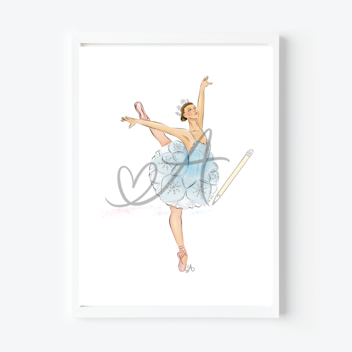 Nutcracker Snowflake Art Print