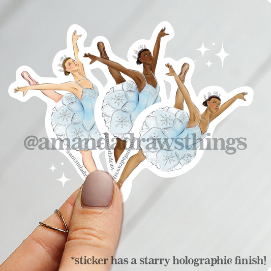 Nutcracker Snowflake Sticker