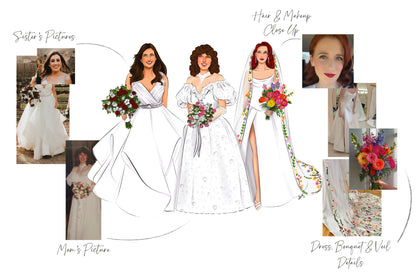 Wedding Generations Illustration Portrait