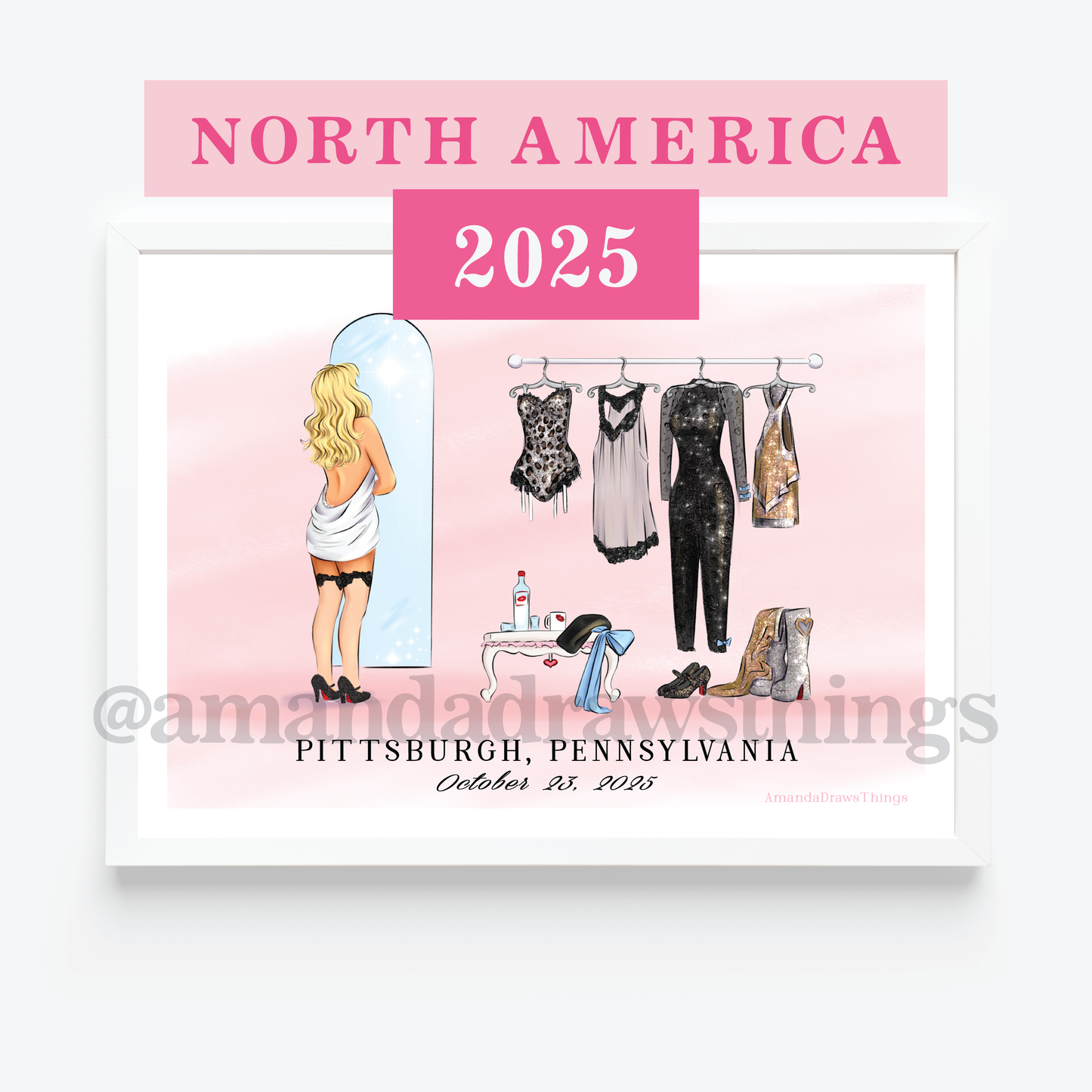2025 Dates Dressing Room Lineup Standard Art Print