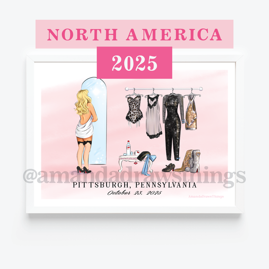 2025 Dates Dressing Room Lineup Standard Art Print