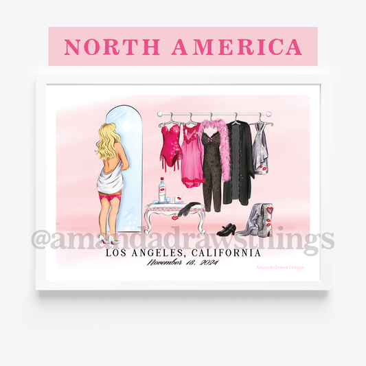Sn'S North America Dates Dressing Room CUSTOM Outfit Lineup Standard Art Print