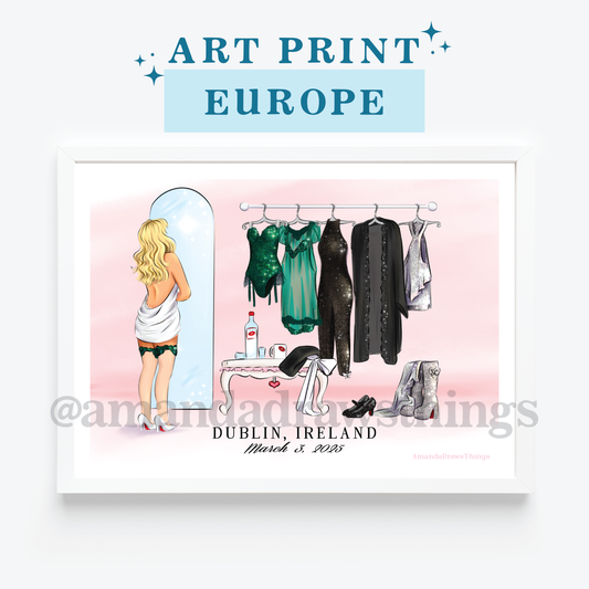 Sn'S Europe Dates Dressing Room CUSTOM Outfit Lineup Standard Art Print