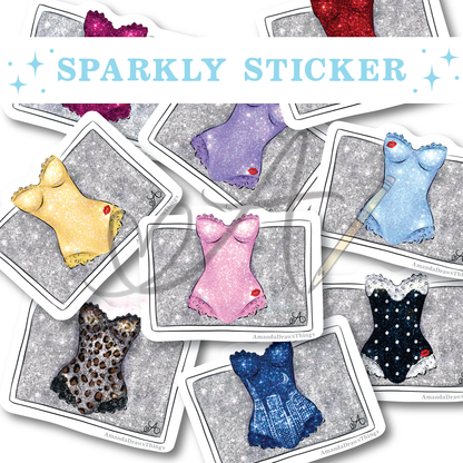 Sparkle Bodysuit & Towel Sticker