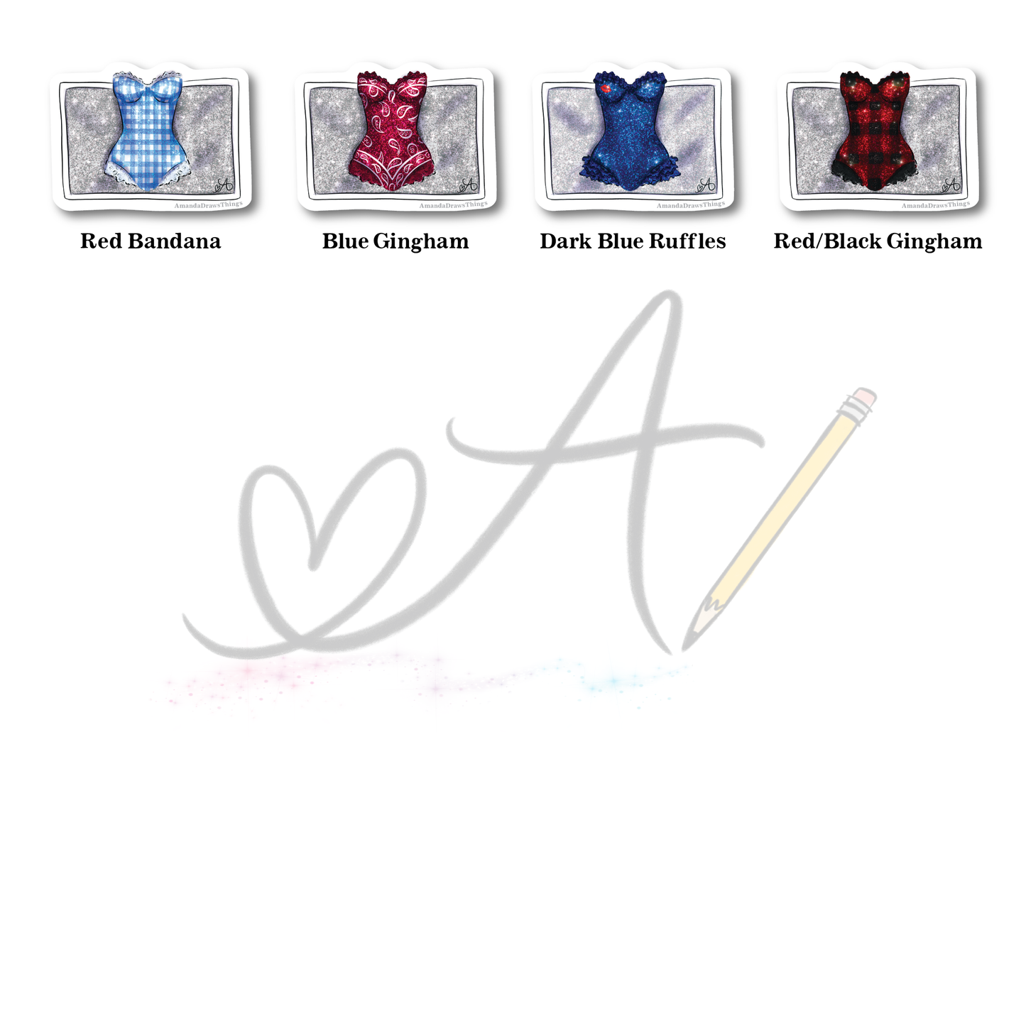 Sparkle Bodysuit & Towel Sticker