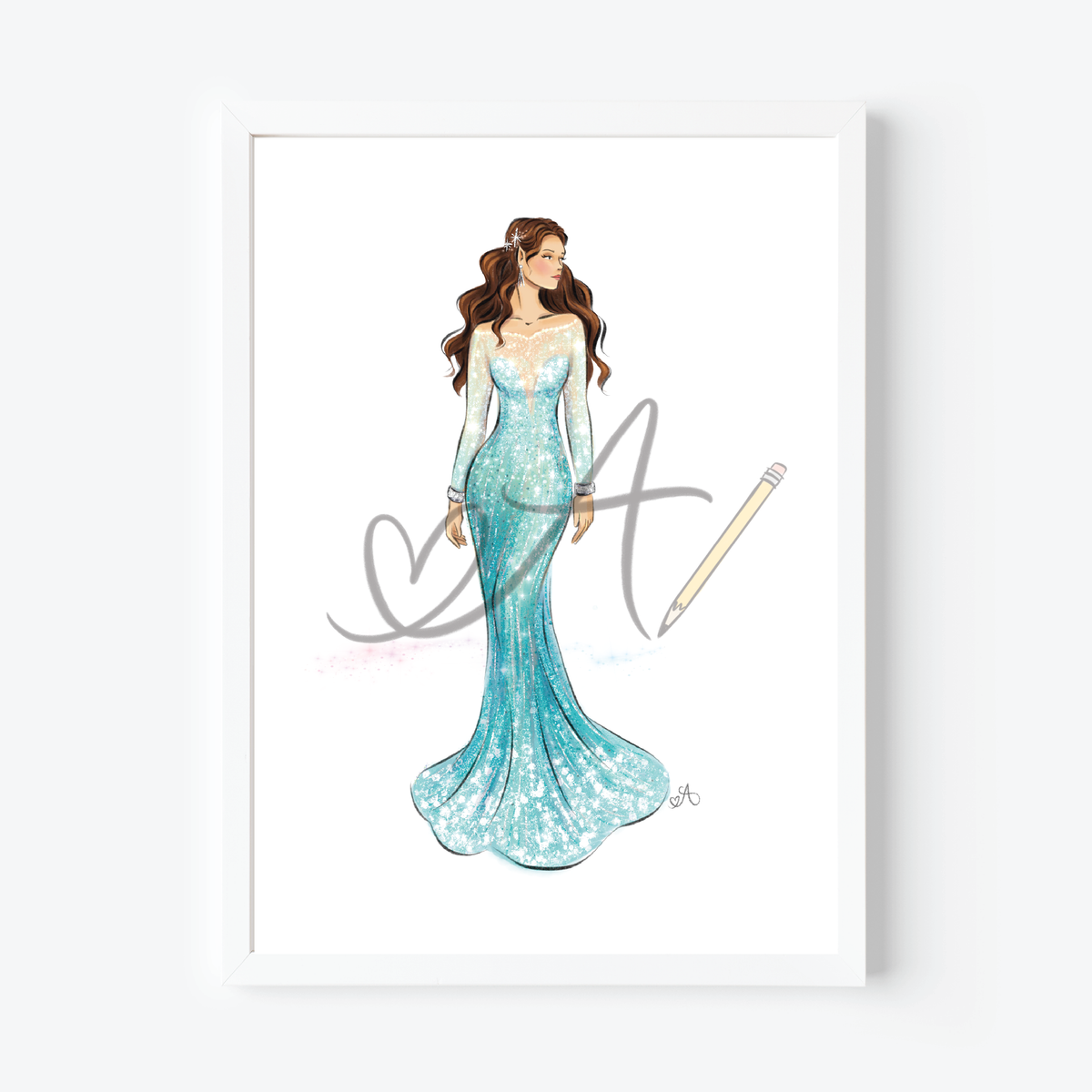 Starfall Dress Art Print